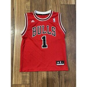 Adidas Youth M Chicago Bulls Derrick Rose Jersey D-Rose Basketball Red NBA